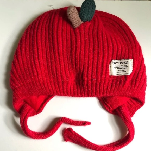 Red Apple Knitted Beanie - Picture 1 of 10